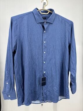 Peter Millar Crown Crafted Excursionist Flex Sport Shirt Men 2XL Navy Preppy NWT